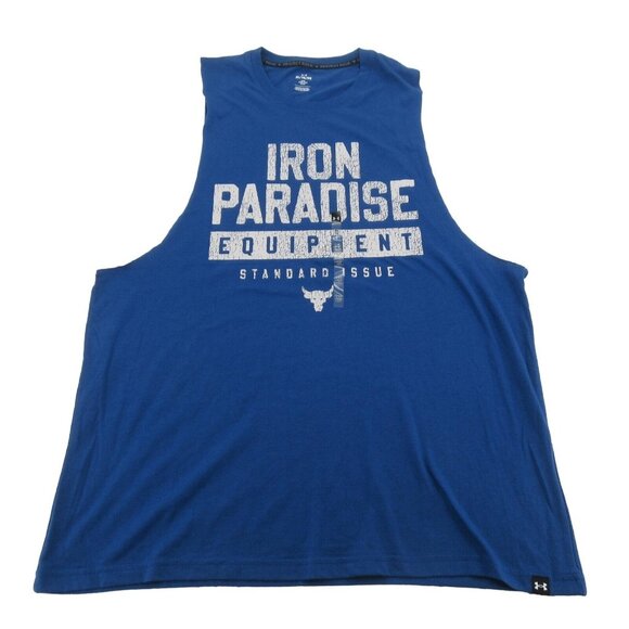 Under Armour Other - Under Armour Project Rock Iron Paradise Tank Top Mens Size XL Royal Blue NEW